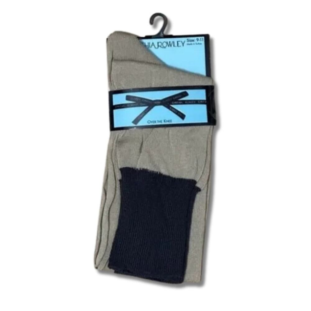 Cynthia Rowley Socks Over The Knee Cotton Blend Soft Durable Brown Unisex OS NWT